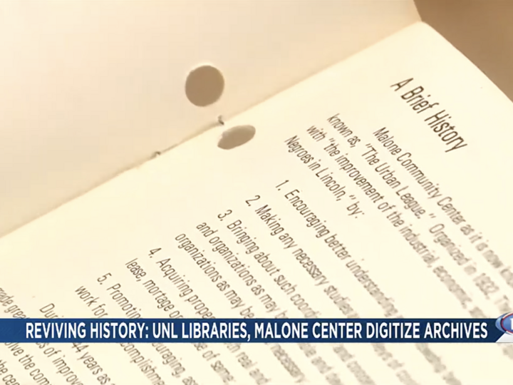 screen capture of Malone Center collaboration news.