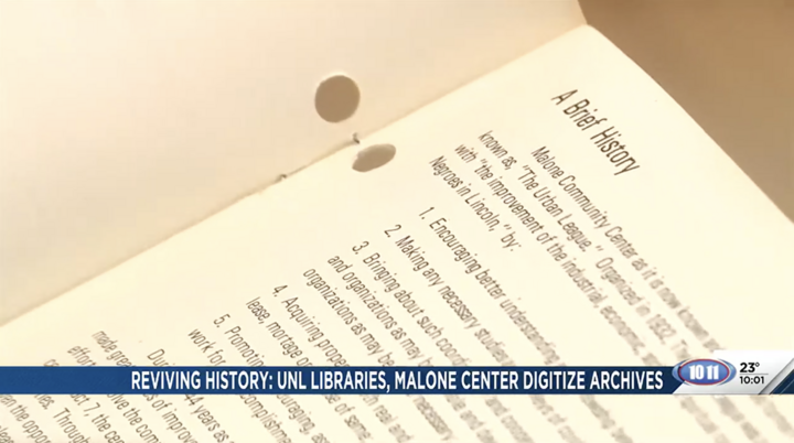 screen capture of Malone Center collaboration news.